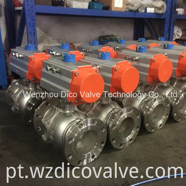 Pneumatic and electric flange ball valve